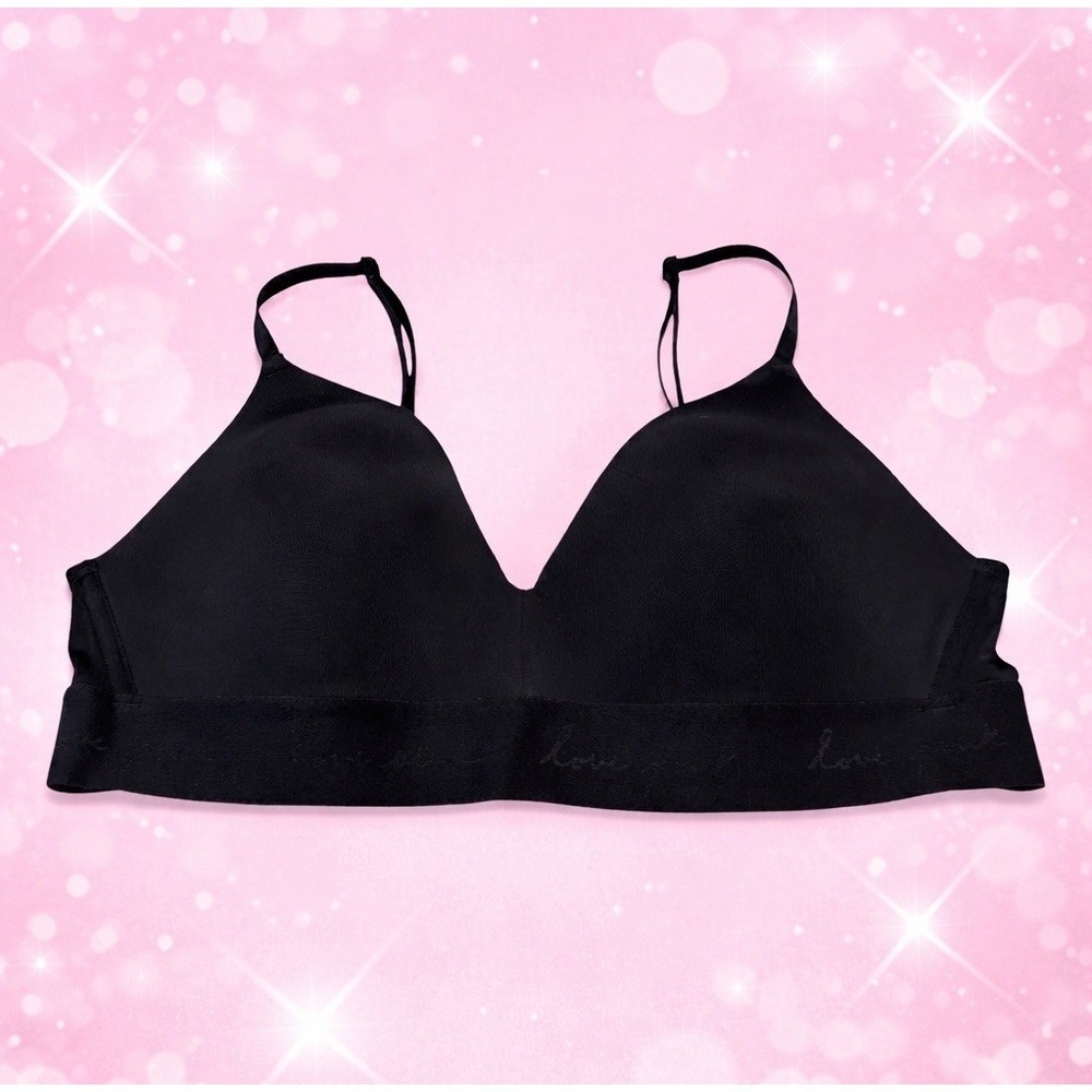 Victoria's Secret Pink black and pink tee shirt bra size 36B